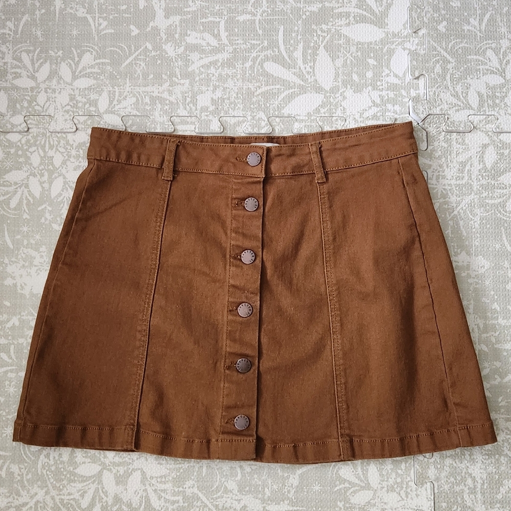 Forever 21 Brown A-Line Mini Skirt